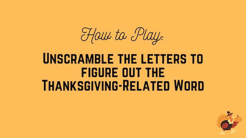 Word Scramble: Thanksgiving Edition